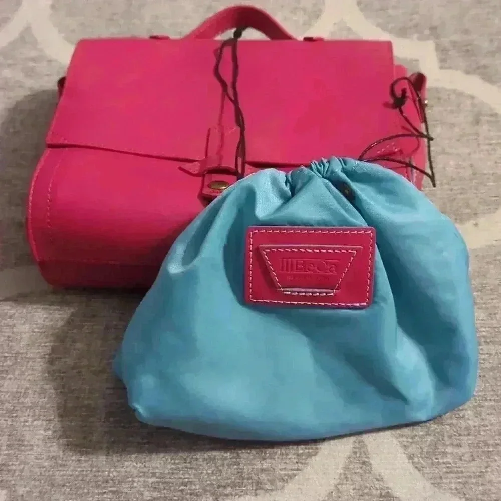 Pink Leather Crossbody Bag IIIBeCa by Joy Gryson